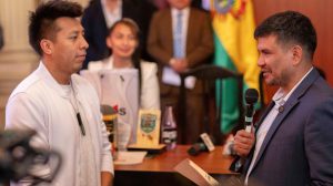 Conrrado Moscoso, Campeón Mundial de Ráquetbol, Moscoso recibido con honores en Sucre