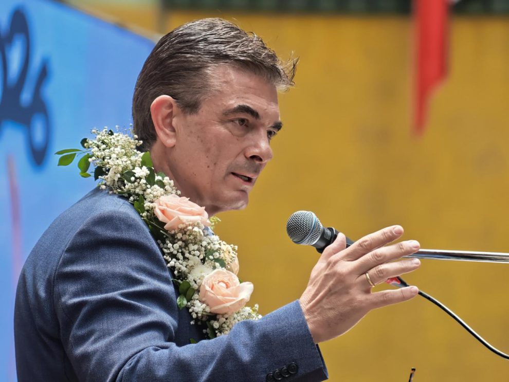 El Presidente Paz en un acto público