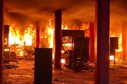 Incendio en un inmueble