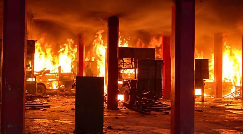 Incendio en un inmueble
